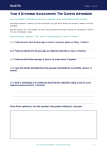 Free Grammar Assessment | Year 4 Supported | BookFlik