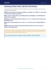 Free Grammar Poster | Year 5 Core | BookFlik