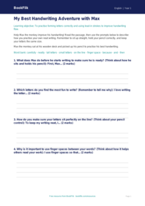 Free Handwriting Writing Frame | Year 1 Core | BookFlik