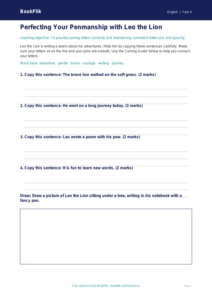 Free Handwriting Activity Sheet | Year 4 Supported | BookFlik