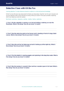 Free Inference Activity Sheet | Year 2 Core | BookFlik