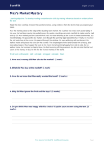 Free Inference Comprehension Worksheet | Year 2 Core | BookFlik