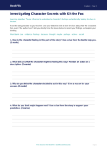 Free Inference Template | Year 2 Core | BookFlik