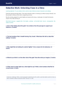 Free Inference Writing Frame | Year 3 Core | BookFlik