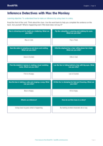 Free Inference Flashcards | Year 4 Supported | BookFlik