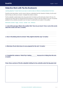 Free Inference Track Sheet | Year 4 Supported | BookFlik