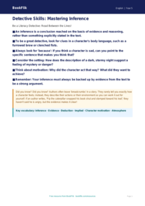 Free Inference Poster | Year 5 Reading Skills | BookFlik