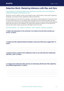 Free Inference Worksheet | Year 5 Greater Depth | BookFlik
