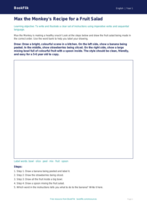 Free Instructions Drawing Sheet | Year 1 Core | BookFlik