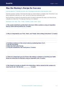 Free Instructions Worksheet | Year 2 Core | BookFlik