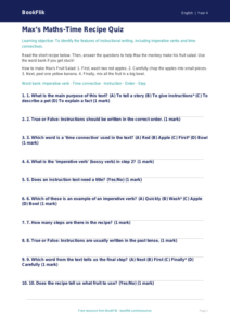 Free Instructions Quiz | Year 4 Supported | BookFlik