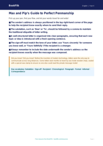 Free Letter Writing Poster | Year 4 Greater Depth | BookFlik
