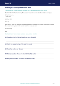 Free Letter Writing Track Sheet | Year 4 Supported | BookFlik