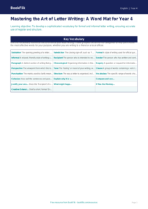 Free Letter Writing Word Mat | Year 4 Greater Depth | BookFlik