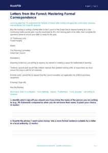 Free Letter Writing Activity Sheet | Year 5 Core | BookFlik