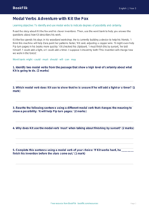 Free Modal Verbs Track Sheet | Year 5 Core | BookFlik