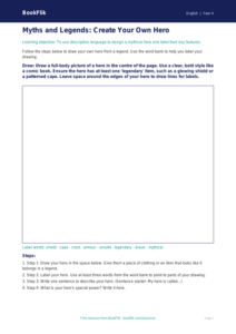 Free Myths And Legends Drawing Sheet | Year 4 Supported | BookFlik