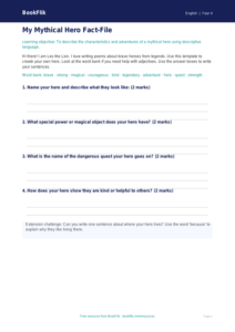 Free Myths And Legends Template | Year 4 Supported | BookFlik