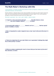 Free Myths And Legends Activity Sheet | Year 5 Core | BookFlik