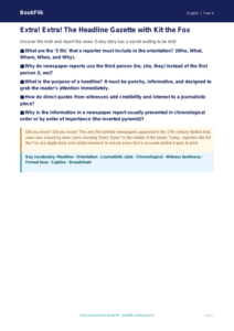 Free Newspaper Writing Poster | Year 4 Greater Depth | BookFlik