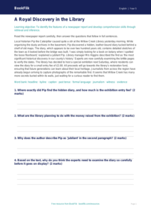 Free Newspaper Writing Comprehension | Year 5 Core | BookFlik