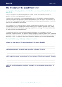 Free Non Chronological Reports Comprehension | Year 5 Core | BookFlik