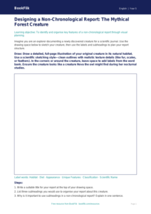 Free Non Chronological Reports Drawing Sheet | Year 5 Core | BookFlik