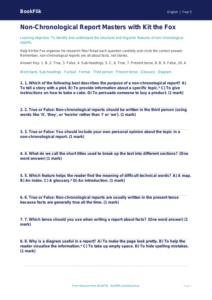 Free Non Chronological Reports Quiz | Year 5 Core | BookFlik