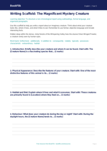 Free Non Chronological Reports Writing Frame | Year 5 Core | BookFlik