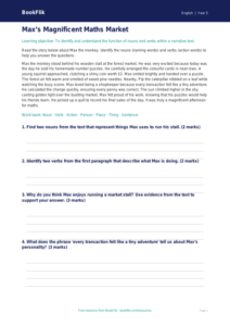 Free Nouns And Verbs Comprehension | Year 5 Core | BookFlik