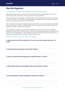 Free Paragraphs Comprehension | Year 4 Supported | BookFlik