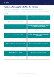 Free Paragraphs Flashcards | Year 4 Supported | BookFlik