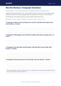 Free Paragraphs Writing Frame | Year 4 Supported | BookFlik