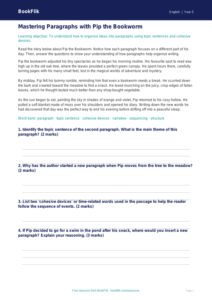 Free Paragraphs Track Sheet | Year 5 Core | BookFlik