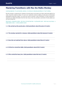 Free Parenthesis Activity Sheet | Year 5 Core | BookFlik