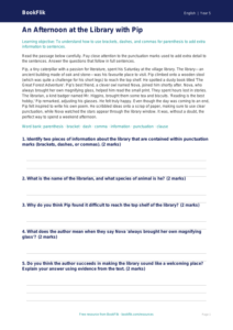 Free Parenthesis Comprehension | Year 5 Core | BookFlik