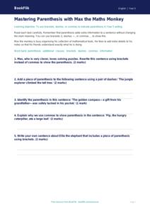 Free Parenthesis Worksheet | Year 5 Core | BookFlik