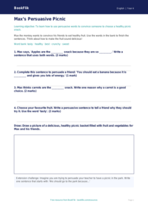 Free Persuasive Writing Worksheet | Year 4 Supported | BookFlik