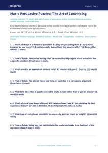 Free Persuasive Writing Quiz | Year 5 Core | BookFlik