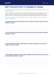 Free Persuasive Writing Template | Year 5 Core | BookFlik