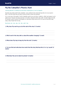 Free Phonics Track Sheet | Year 1 Core | BookFlik