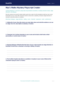 Free Playscripts Template | Year 4 Greater Depth | BookFlik