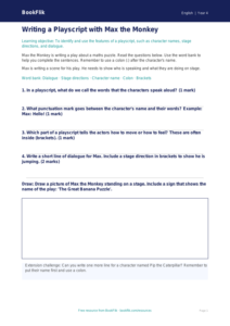 Free Playscripts Worksheet | Year 4 Supported | BookFlik