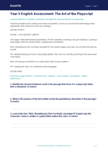 Free Playscripts Assessment | Year 5 Core | BookFlik