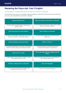 Free Playscripts Flashcards | Year 5 Core | BookFlik
