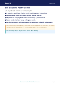 Free Poetry Poster | EYFS Core Curriculum | BookFlik
