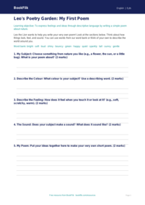 Free Poetry Template | EYFS Core | BookFlik