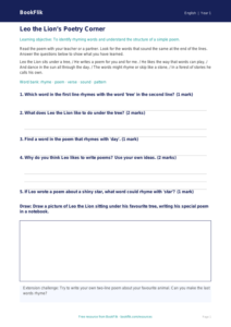 Free Poetry Track Sheet | Year 1 Core | BookFlik