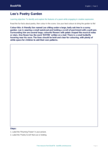 Free Poetry Colouring Page | Year 2 Core | BookFlik