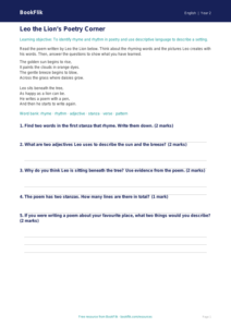 Free Poetry Track Sheet | Year 2 Core | BookFlik
